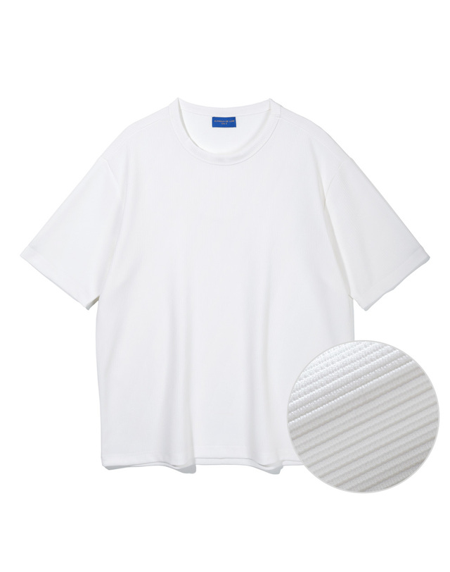앨빈클로 [DE LUXE] 앨빈클로 플리츠 무지 반팔티 DLX1203 (3 COLOR) 착용컷
