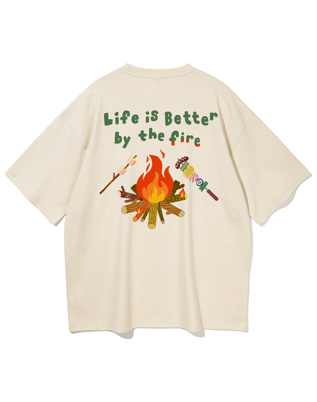 앨빈클로 앨빈클로 LIGHT UP 오버핏 반팔티 AST4544 (4 COLOR) 착용컷