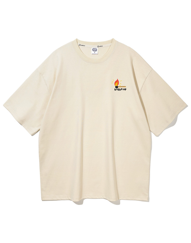 앨빈클로 앨빈클로 LIGHT UP 오버핏 반팔티 AST4544 (4 COLOR) 착용컷