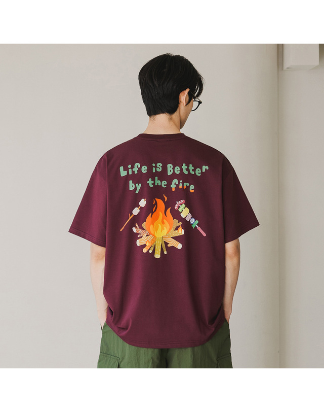 앨빈클로 앨빈클로 LIGHT UP 오버핏 반팔티 AST4544 (4 COLOR) 착용컷
