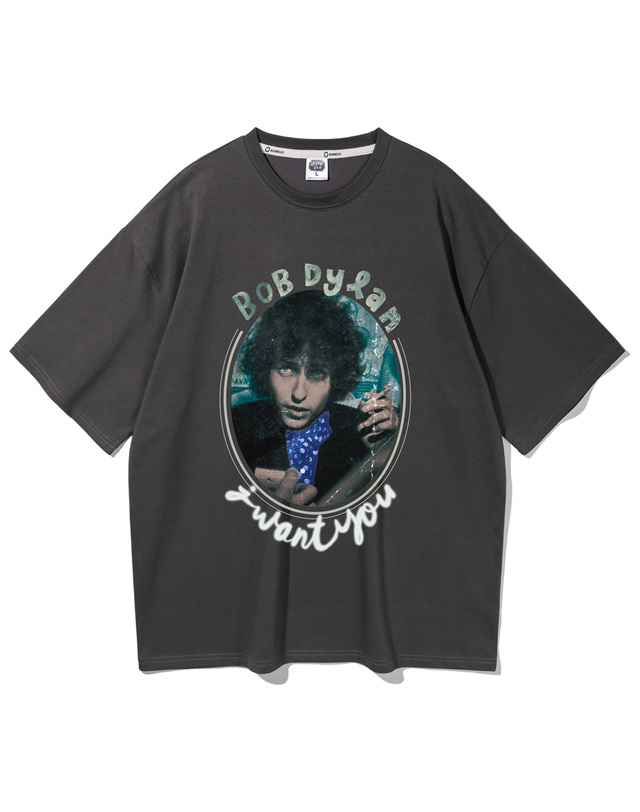 앨빈클로 앨빈클로 BOB DYLAN 오버핏 반팔티 AST4564 (3 COLOR) 착용컷