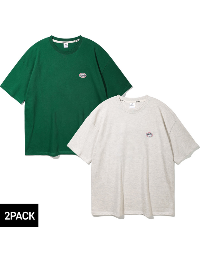 앨빈클로 [2PACK] 앨빈클로 WAPPEN 오버핏 반팔티 2종 패키지 착용컷