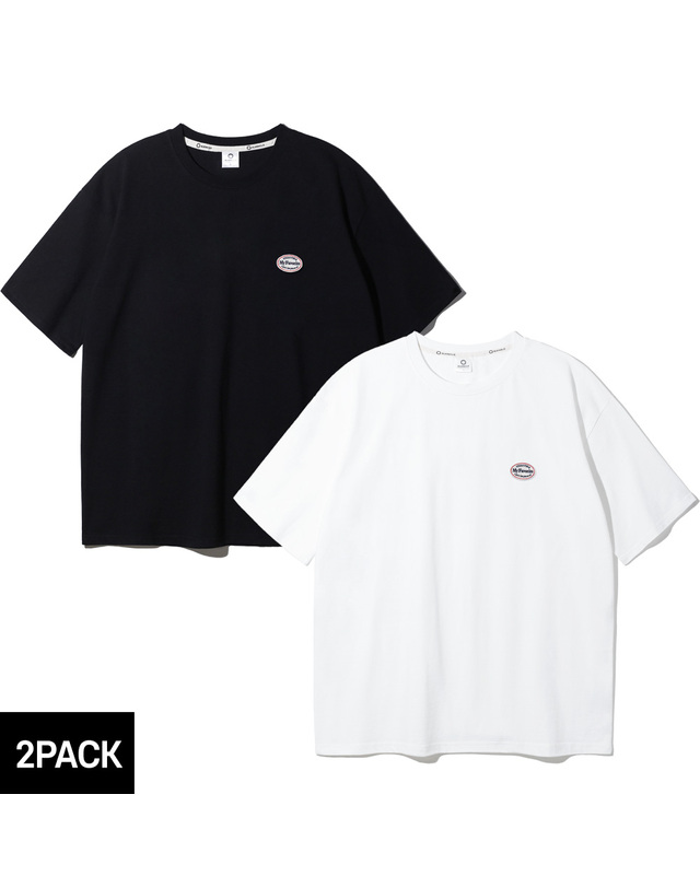 앨빈클로 [2PACK] 앨빈클로 WAPPEN 오버핏 반팔티 2종 패키지 착용컷