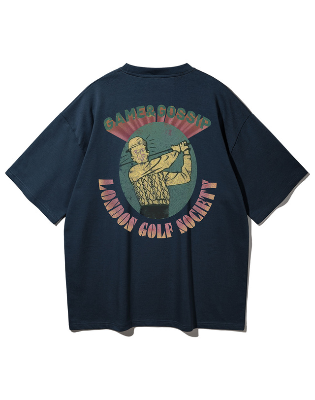 앨빈클로 [피치]앨빈클로 LONDON GOLF CLUB 오버핏 반팔티 AST4579 (3 COLOR) 착용컷
