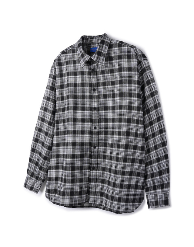 앨빈클로 [DE LUXE] 앨빈클로 플레이드 오버핏 포켓 체크 셔츠 DLX1282 (4 COLOR) 착용컷