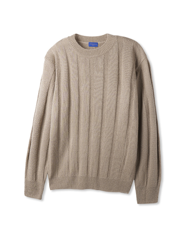 앨빈클로 [DE LUXE] 앨빈클로 덱스 라운드 니트 DLX1509 (4 COLOR) 착용컷