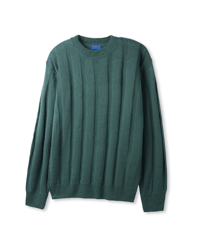 앨빈클로 [DE LUXE] 앨빈클로 덱스 라운드 니트 DLX1509 (4 COLOR) 착용컷