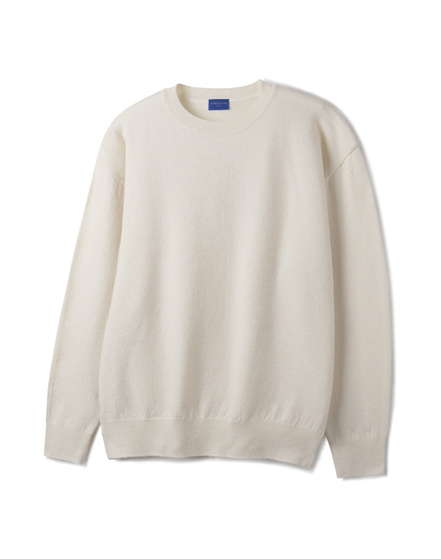 앨빈클로 [DE LUXE] 앨빈클로 데일리 베이직 라운드 니트 DLX1507 (9 COLOR) 착용컷