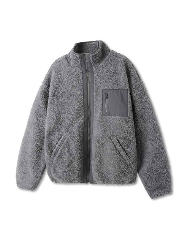 앨빈클로 앨빈클로 헤비 웜양털 하이넥 집업 DLX1273 (3 COLOR) 착용컷
