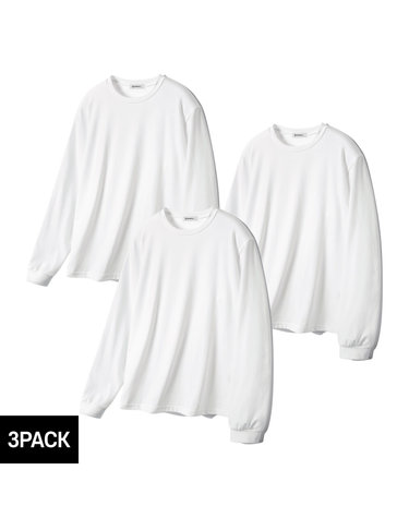 [3PACK] 앨빈클로 싱글스판 무지 기본핏 긴팔티셔츠 3종 패키지