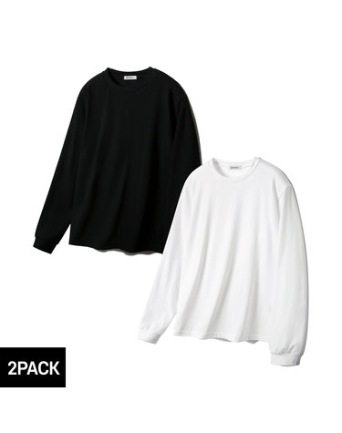 [2PACK] 앨빈클로 싱글스판 무지 기본핏 긴팔티셔츠 2종 패키지
