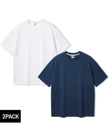 [2PACK] 30수 2합 실키 무지 오버핏 반팔티 2종 패키지