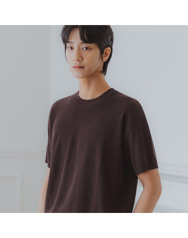 [DELUXE] 앨빈클로 밀라노 라운드 반팔 니트 DLX1517 (4 COLOR)