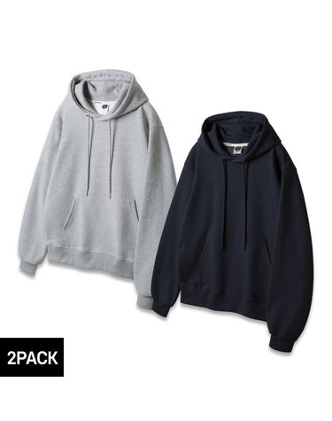 [2PACK] 앨빈클로 레귤러핏 무지 후드티 2종 패키지