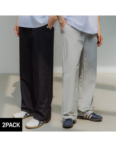 [2PACK] 앨빈클로 세미와이드 프리미엄 나일론 팬츠 2종 패키지