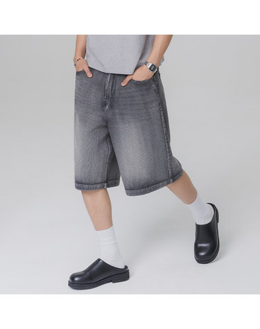 앨빈클로 스트라이프 데님 버뮤다 팬츠 DLX2967 (2 COLOR)