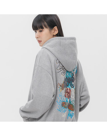 앨빈클로 GRAFFITI 오버핏 후드티 AVH276 (2 COLOR)