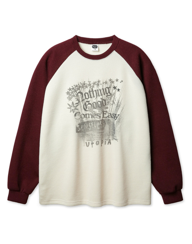 앨빈클로 앨빈클로 NOTHING 사카리바 래글런 긴팔티 AVT2808 (3 COLOR) 착용컷