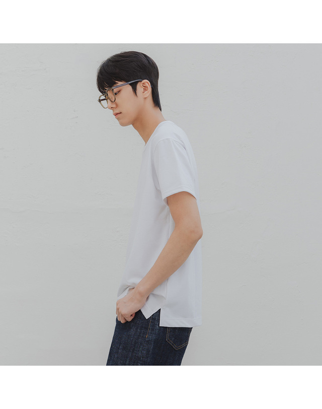 앨빈클로 앨빈클로 CP삼중지 사이드 슬릿 크로스핏 반팔티 AST3132 (2 COLOR) 착용컷