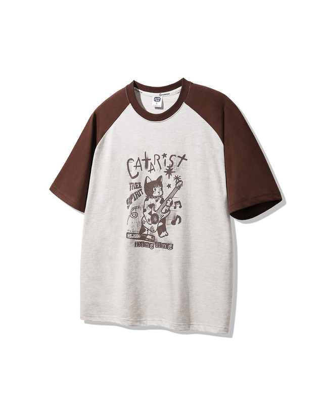 앨빈클로 앨빈클로 CATARIST 래글런 오버핏 반팔티 AST4760 (3 COLOR) 착용컷