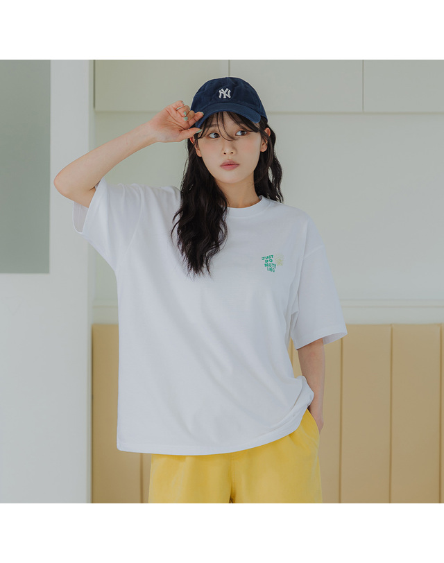 앨빈클로 앨빈클로 JUST DO NOTHING 오버핏 반팔티 AST4816 (4 COLOR) 착용컷