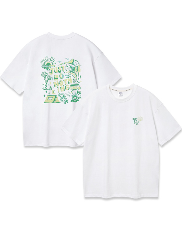 앨빈클로 앨빈클로 JUST DO NOTHING 오버핏 반팔티 AST4816 (4 COLOR) 착용컷