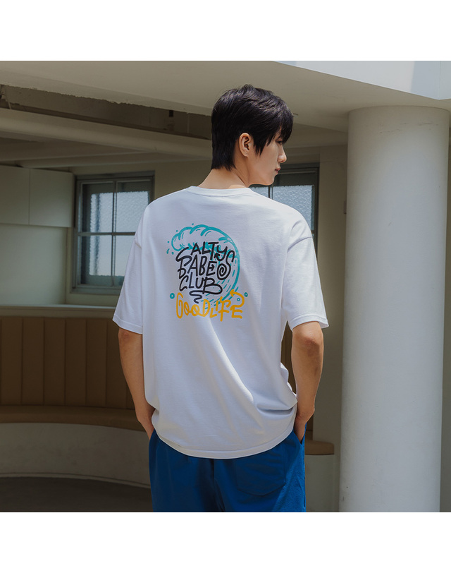 앨빈클로 앨빈클로 GOODLIFE 오버핏 반팔티 AST4813 (2 COLOR) 착용컷