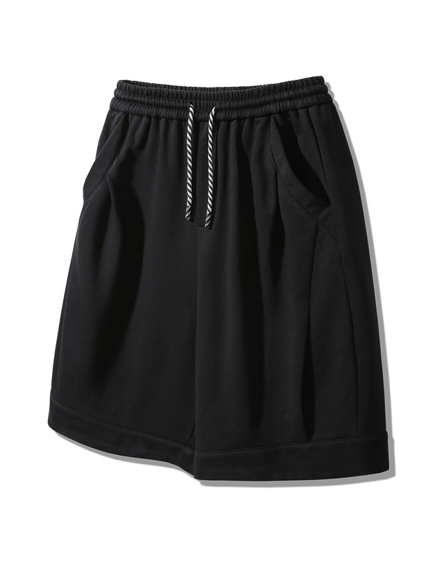 앨빈클로 앨빈클로 스트링 포인트 투턱 버뮤다 스웨트 팬츠 DLX2941 (2 COLOR) 착용컷