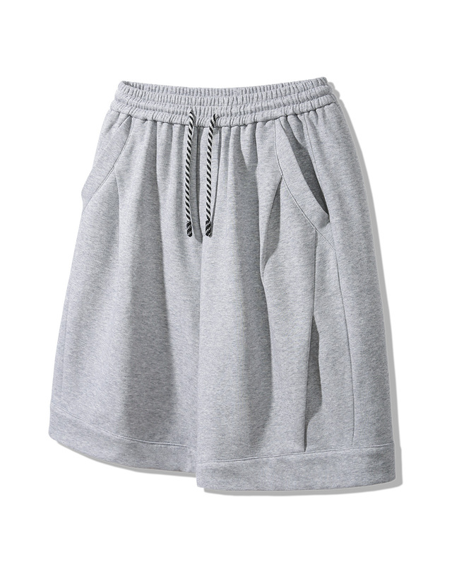 앨빈클로 앨빈클로 스트링 포인트 투턱 버뮤다 스웨트 팬츠 DLX2941 (2 COLOR) 착용컷