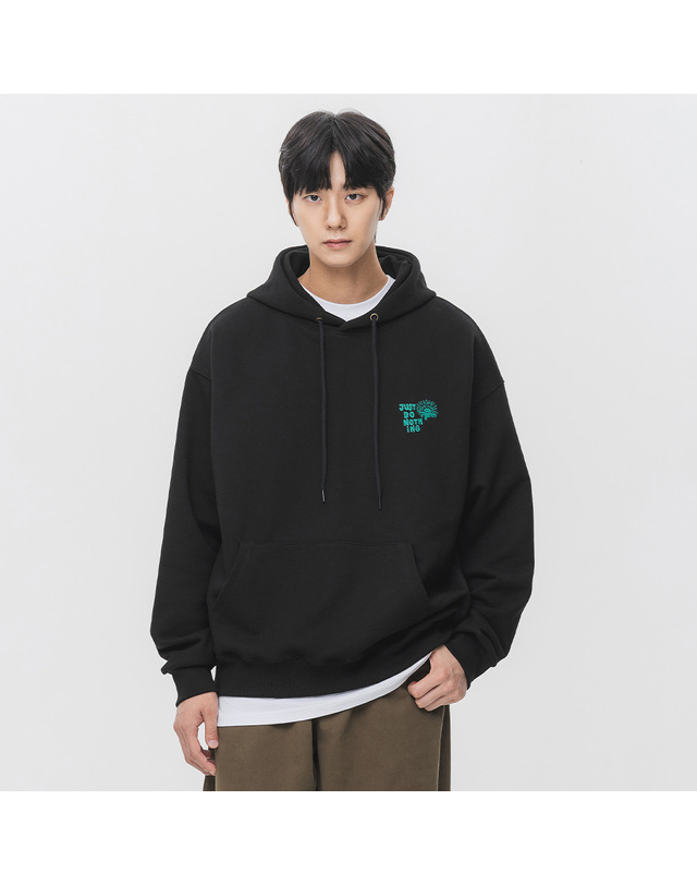 앨빈클로 앨빈클로 JUST DO NOTHING 오버핏 후드티 AVH261 (3 COLOR) 착용컷