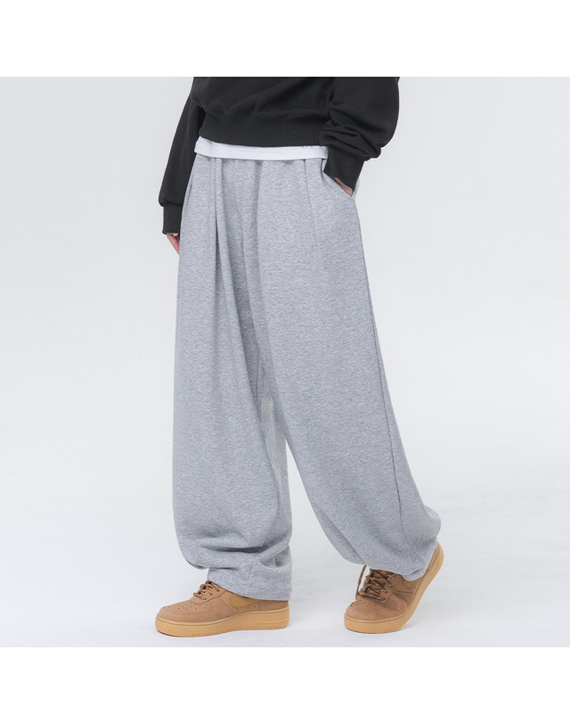 앨빈클로 앨빈클로 핀턱 벌룬 와이드 스웨트 팬츠 DLX2971 (3 COLOR) 착용컷