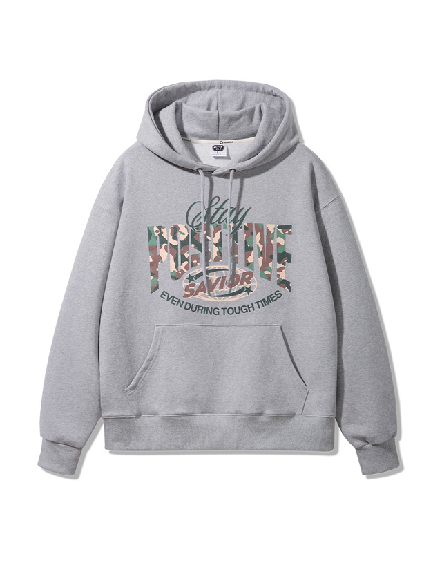 앨빈클로 앨빈클로 CAMO POSITIVE 오버핏 후드티 AVH282 (2 COLOR) 착용컷
