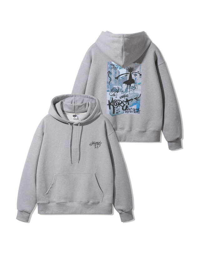 앨빈클로 앨빈클로 SKATER 오버핏 후드티 AVH295 (2 COLOR) 착용컷