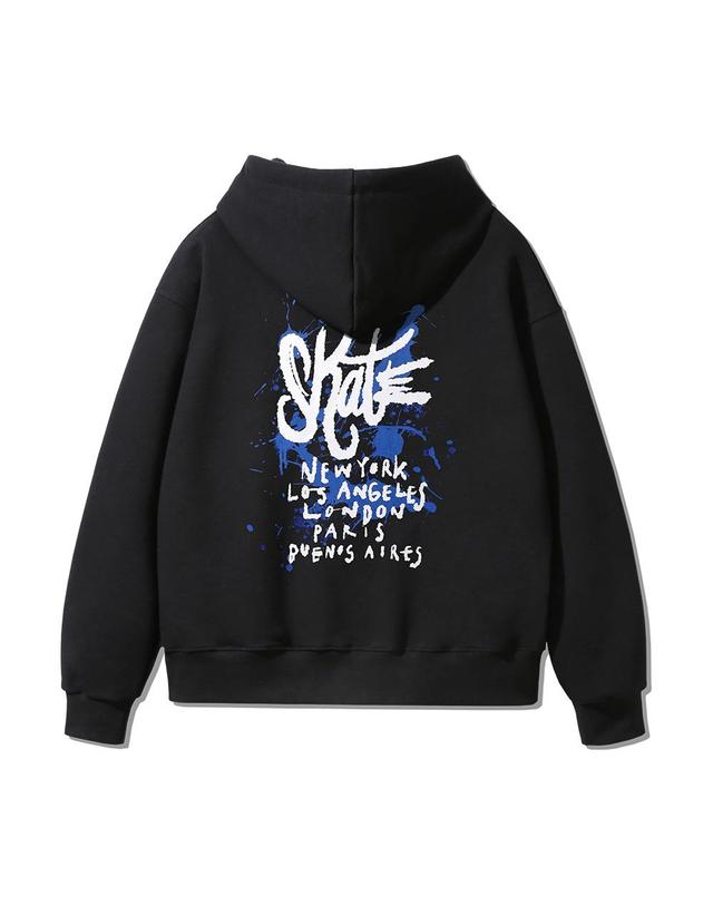 앨빈클로 [기모추가] 앨빈클로 SKATE 오버핏 후드티 AVH270 (3 COLOR) 착용컷