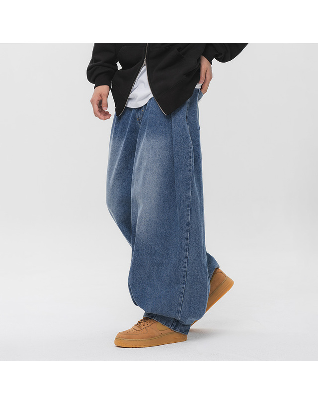 앨빈클로 앨빈클로 핀턱 워시드 벌룬 데님 팬츠 DLX2969 (2 COLOR) 착용컷