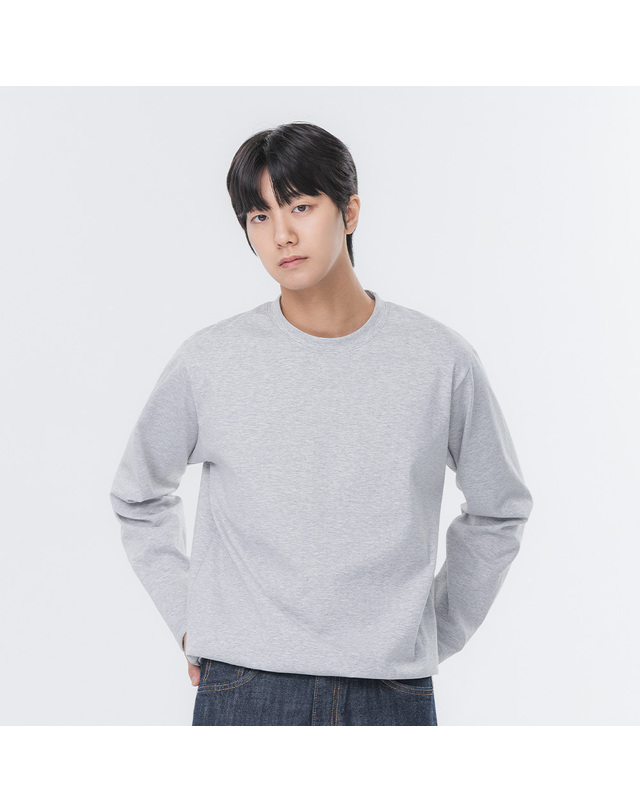 앨빈클로 앨빈클로 페이크 밴딩 자동넣입 롱슬리브 티셔츠 AVT331 (3 COLOR) 착용컷