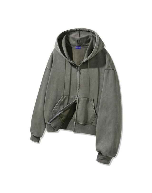 앨빈클로 앨빈클로 피그먼트 크롭 후드집업 DLX2973 (3 COLOR) 착용컷