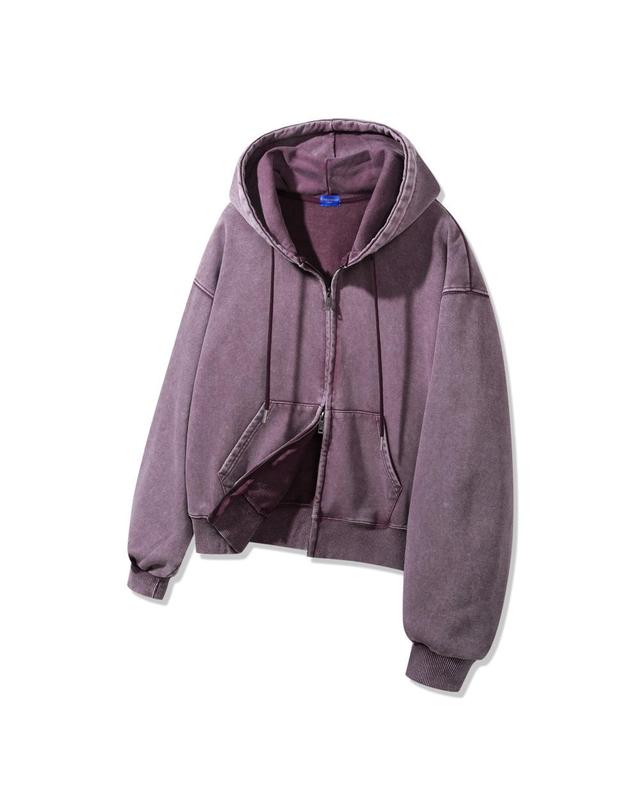 앨빈클로 앨빈클로 피그먼트 크롭 후드집업 DLX2973 (3 COLOR) 착용컷