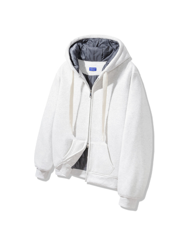 앨빈클로 [누빔][DELUXE] 앨빈클로 퀄티드 인사이드 패딩 무지 후드집업 DLX3107 (4 COLOR) 착용컷