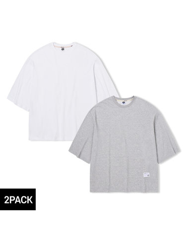 [2PACK] 앨빈클로 박스핏 반팔티셔츠 2종 패키지