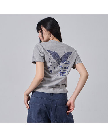 [우먼] 앨빈클로 ANGEL WINGS 세미크롭 반팔티 AST3703 (3COLOR)