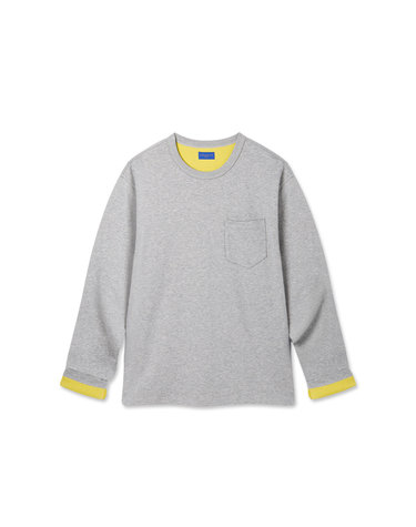앨빈클로 컬러 배색 롤업 포켓 긴팔티 DLX3120 (2COLOR)