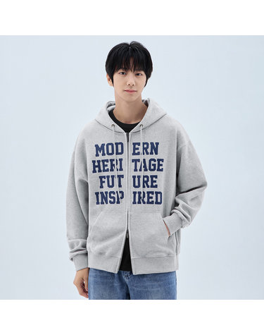 앨빈클로 모던 레터링 투웨이 후드 집업 AZH770 (3COLOR)