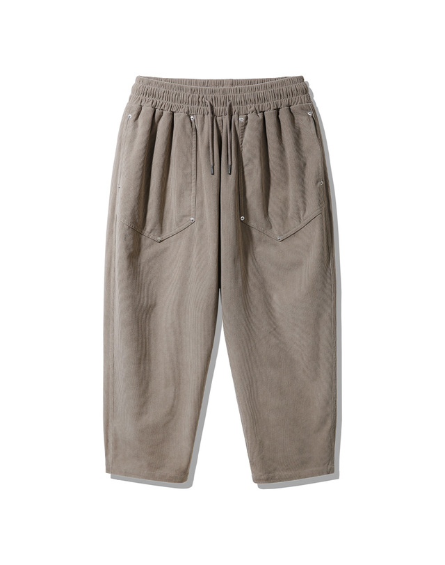 앨빈클로 앨빈클로 리벳 포인트 벌룬핏 코듀로이 밴딩 팬츠 DLX2954 (3 COLOR) 착용컷