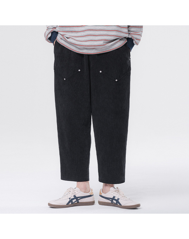 앨빈클로 앨빈클로 리벳 포인트 벌룬핏 코듀로이 밴딩 팬츠 DLX2954 (3 COLOR) 착용컷