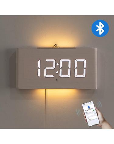 플라이토 블루투스 헤일로 간접조명 LED 벽시계 19cm