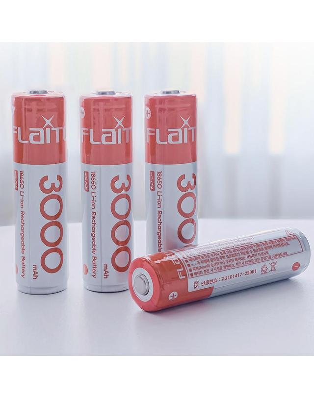 플라이토 플라이토 18650 리튬이온 충전지 배터리 3000mAh 착용컷