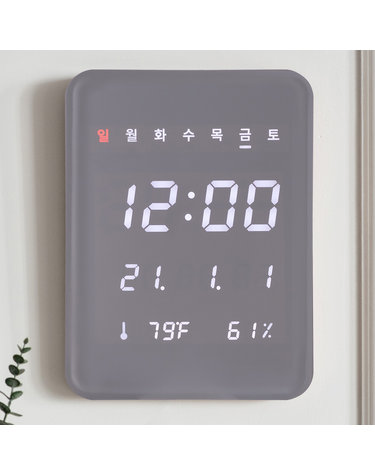 플라이토 루나 데일리 우드 인테리어 LED 벽시계 / 포토사은품