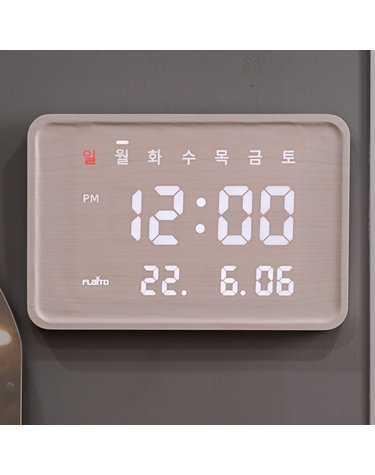 플라이토 루이스 우드 인테리어 LED 벽시계 36cm / 포토사은품