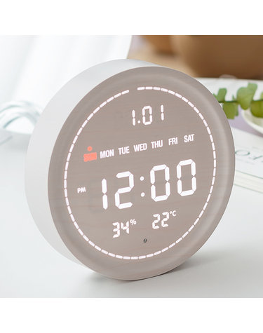 플라이토 와이파이 필링 원형 LED 탁상시계 18cm ENG / 포토사은품